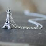 Sterling Eiffel Tower Necklace