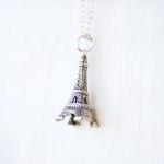Sterling Eiffel Tower Necklace