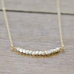 Silver And Gold Necklace - Sterling And Gold..