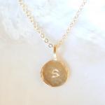 Custom Stamped Initial Necklace