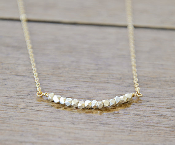 Silver And Gold Necklace - Sterling And Gold Filled